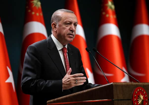 Turkish President Recep Tayyip Erdogan's aggressive agenda is destabilising the entire Eastern Mediterranean region (Picture: Adem Altan /AFP via Getty Images)
