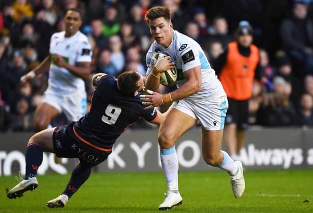 Huw Jones runs in a try for Glasgow during the Guinness Pro14 match against Edinburgh at BT Murrayfield in December. Picture: Gary Hutchison/SNS Group