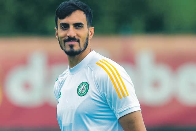 GLASGOW, SCOTLAND - AUGUST 07: Hatem Abd Elhamed during a Celtic training session at Lennoxtown on August 7, 2020, in Glasgow, Scotland. 07/08/20 - Celtic Training
(Ross Parker / SNS Group)