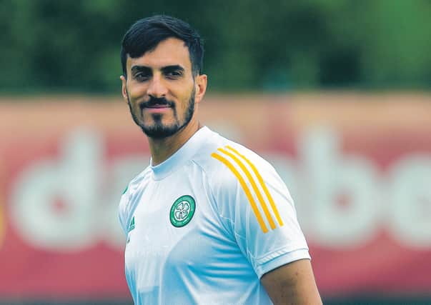 GLASGOW, SCOTLAND - AUGUST 07: Hatem Abd Elhamed during a Celtic training session at Lennoxtown on August 7, 2020, in Glasgow, Scotland. 07/08/20 - Celtic Training
(Ross Parker / SNS Group)