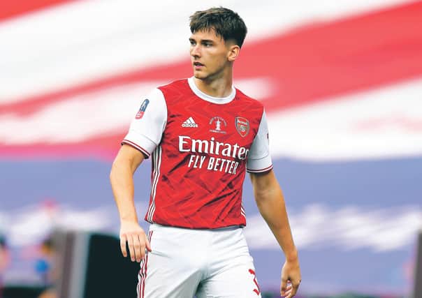 Kieran Tierney's decision to leave Celtic for Arsenal prompted someone to spray 'Judas' near his home. Picture: Getty Images