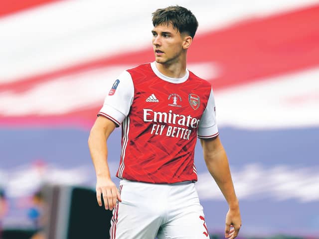 Kieran Tierney's decision to leave Celtic for Arsenal prompted someone to spray 'Judas' near his home. Picture: Getty Images