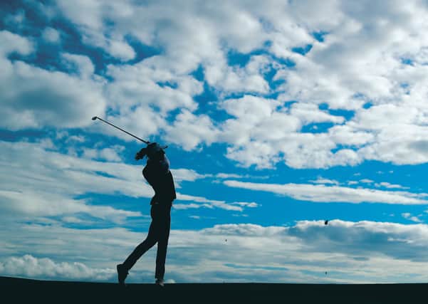 Sophia Popov of Germany plays her third shot on the 16th hole during day three of the 2020 AIG Women's Open at Royal Troon. Picture: R&A via Getty Images