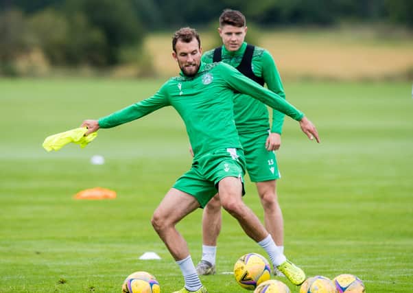 Christian Doidge and Kevin Nisbet have featured in a two-man attack for Hibs in recent matches. (Ross Parker / SNS Group)