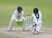 Pakistan’s Azhar Ali plays the ball to leg during his impressive century on day three. Picture: Alastair Grant/PA Wire