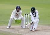 Pakistan’s Azhar Ali plays the ball to leg during his impressive century on day three. Picture: Alastair Grant/PA Wire