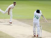 Azhar Ali of Pakistan edges behind giving James Anderson his 600th Test wicket during day five of the third Test at the Ageas Bowl. Picture: Alastair Grant/Pool via Getty Images