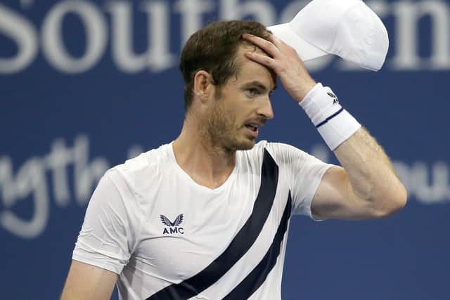 Andy Murray reacts after losing to Milos Raonic of Canada. Picture: Matthew Stockman/Getty Images