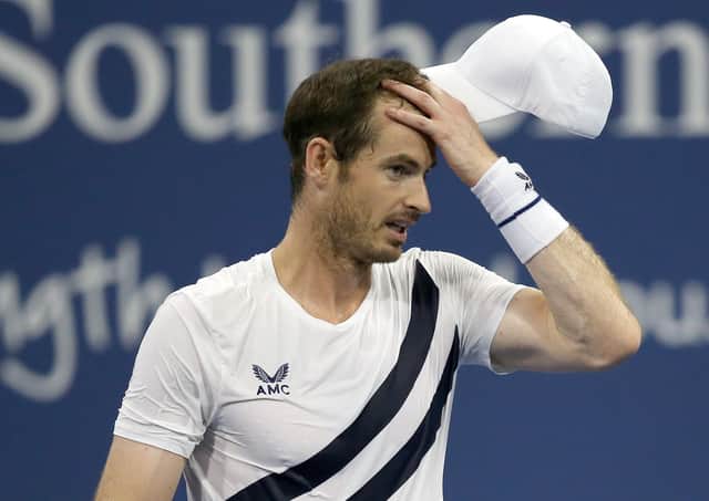 Andy Murray reacts after losing to Milos Raonic of Canada. Picture: Matthew Stockman/Getty Images