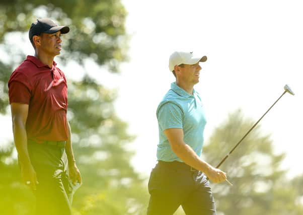 Tiger Woods and Rory McIlroy will play in the BMW Championship at Olympia Fields this week. Picture: Maddie Meyer/Getty Images
