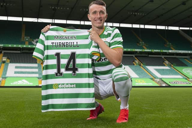 David Turnbull is unveiled at Celtic Park. Picture: Craig Foy/SNS