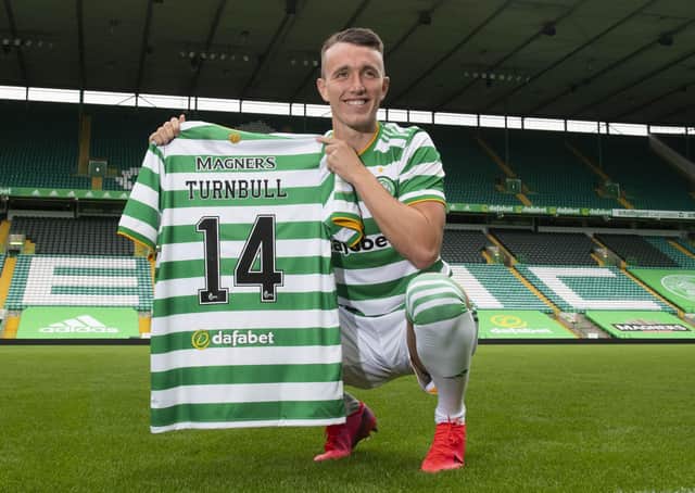 David Turnbull is unveiled at Celtic Park. Picture: Craig Foy/SNS