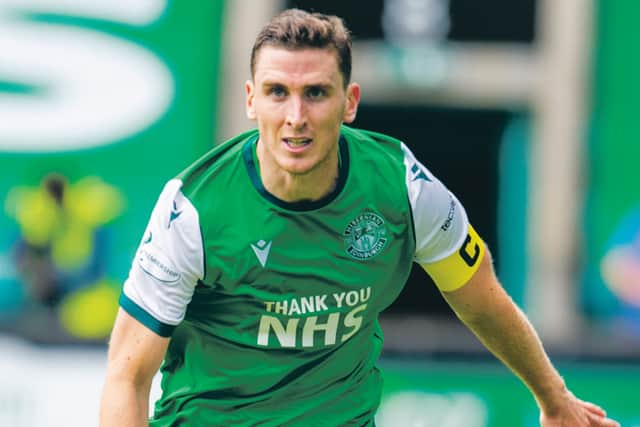 Hibernian's Paul Hanlon deserves a Scotland call-up, says his manager. Picture: Rob Casey / SNS