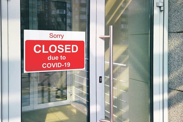 A business centre closed due to Covid-19