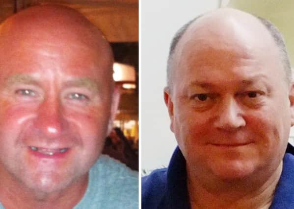 Duncan Munro, 46, and George Allison, 57, were two of those who died when a Super Puma helicopter ditched on its approach to Sumburgh, Shetland, in 2013. Picture: Police Scotland/PA Wire