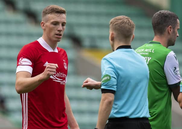 Lewis Ferguson was the match-winner at Hibs, scoring a 39th-minute penalty for the Dons. Picture: Ross Parker/SNS