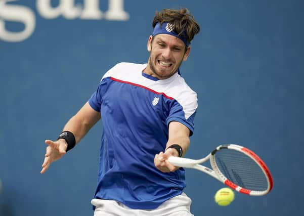 Cameron Norrie plays a return to Diego Schwartzman. Picture: Frank Franklin II/AP