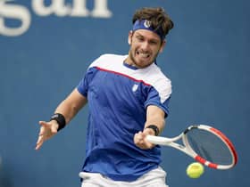 Cameron Norrie plays a return to Diego Schwartzman. Picture: Frank Franklin II/AP