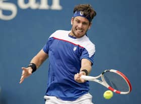 Cameron Norrie plays a return to Diego Schwartzman. Picture: Frank Franklin II/AP