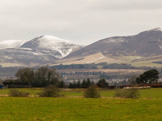 View of The Pentlands from Rosslynlee