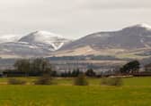 View of The Pentlands from Rosslynlee