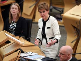 Nicola Sturgeon delivers the Programme For Government in the Scottish Parliament. (Picture: Andy Buchanan/pool/AFP via Getty Images)