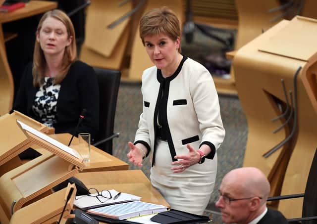 Nicola Sturgeon delivers the Programme For Government in the Scottish Parliament. (Picture: Andy Buchanan/pool/AFP via Getty Images)