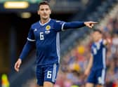 Kenny McLean in action for Scotland during the 2-1 victory over Cyprus at Hampden last year