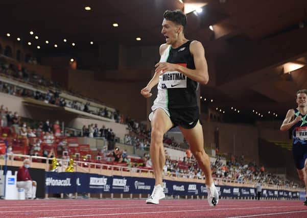 Jake Wightman, on his way to his PB in the 1500m in Monaco, now hopes to do likewise in the 800m at the British Championships. Picture: Getty.