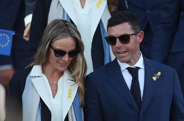 Rory McIlroy revealed on social media that his wife Erica, left, had given birth to their daughter Poppy Kennedy McIlroy on Monday. Picture: David Davies/PA Wire