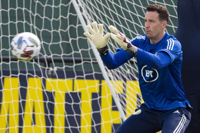 Rangers keeper Jon McLaughlin during a Scotland training session at the Oriam. Picture: Alan Harvey / SNS