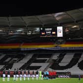 Two of the world’s top sides, Germany and Spain, drew 1-1 in an empty Merecdes Benz Arena in Stuttgart. Picture: Matthias Hangst/Getty