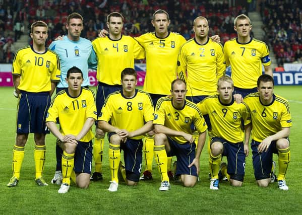 Craig Levein's strikerless team in Prague in 2010. Picture: Alan Harvey/SNS