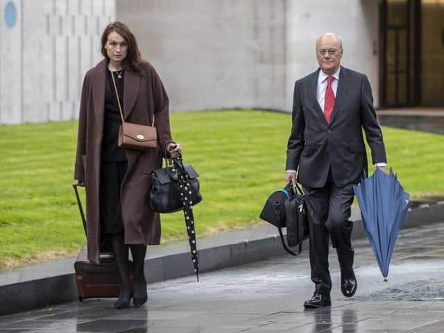 Sir John Saunders, Chair of the Inquiry and Sophie Cartwright, Deputy Council, arrive at Manchester Magistrates Court for the start of the Manchester Arena bombing public inquiry. Picture: Peter Byrne/PA Wire