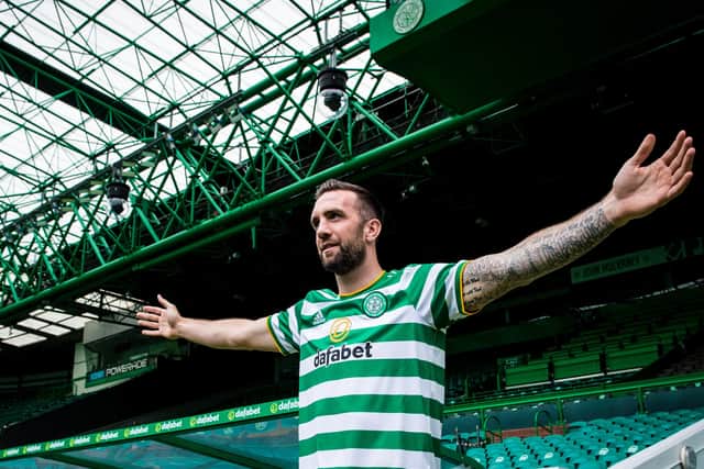 Shane Duffy dons his new colours at Celtic Park