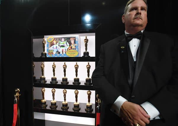 Oscars statuettes are on display backstage during the 92nd Annual Academy Awards at the Dolby Theatre. Picture: Richard Harbaugh - Handout/A.M.P.A.S. via Getty Images