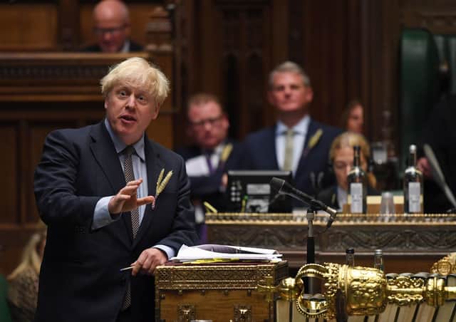 Prime Minister Boris Johnson during Prime Minister's Questions in the House of Commons. Picture PA