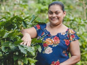 Angela Zelaya, coffee farmer in Santa Rosa