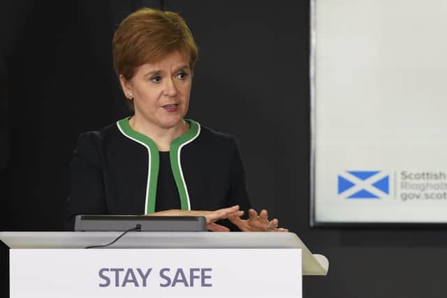 First Minister Nicola Sturgeon.