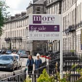 For Sale signs on Abercromby Place in Edinburgh. Picture: Toby Williams