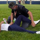 Brooks Koepka needed treated for an injury during the US PGA Championship last month. Picture: Jeff Chiu/AP