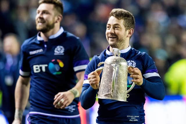 Greig Laidlaw loved his Calcutta Cup victories and says beating England was a boyhood dream. Picture: Ross Parker/SNS