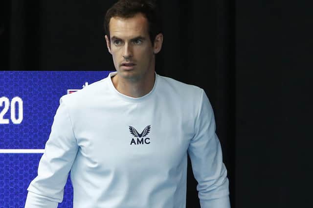 Andy Murray at the Battle of the Brits event at Roehampton. Picture: Clive Brunskill/Getty