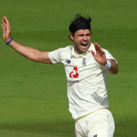 England bowler James Anderson appeals during the West Indies first innings at the Ageas Bowl. Picture: Stu Forster/Getty