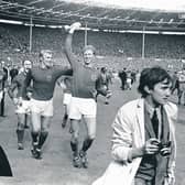 England defender Jack Charlton holds aloft the World Cup trophy at Wembley in 1966. Picture: PA Wire.