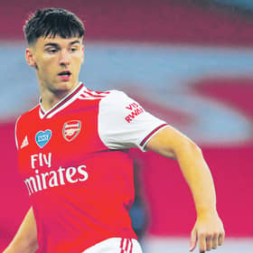 Arsenal's Kieran Tierney has been praised by head coach Mikel Arteta. Picture: Adam Davy/PA Wire