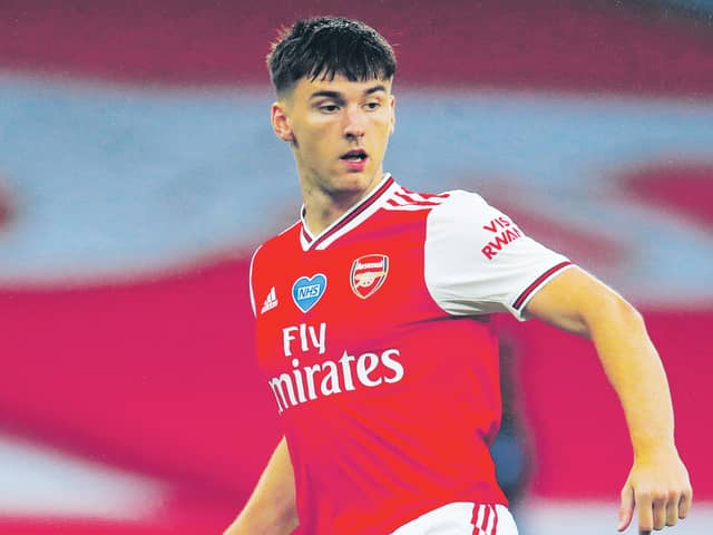 Arsenal's Kieran Tierney has been praised by head coach Mikel Arteta. Picture: Adam Davy/PA Wire