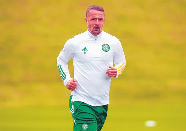 Leigh Griffiths returned from lockdown in poor physical condition and has been given a personal fitness plan to follow. Picture: SNS