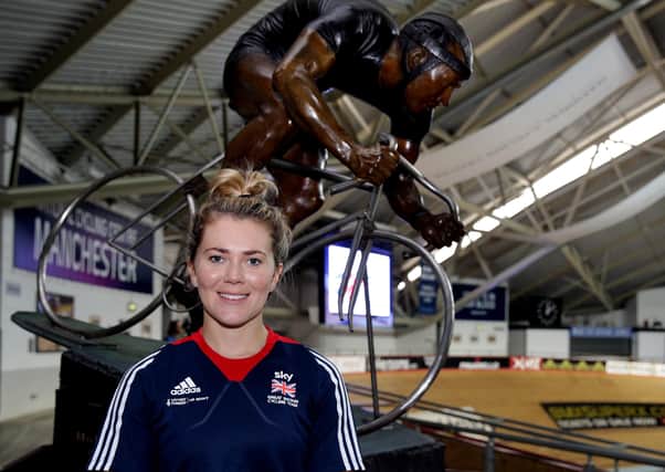 Jess Varnish at Manchester Velodrome when she was part of the British team before Rio 2016. Picture: Clint Hughes/Getty