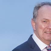 St Andrews Links Trust chief exectuvie Euan Loudon, left, with Martin Slumbers of the R&A.